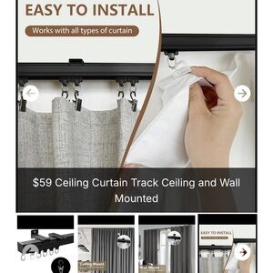 New!! Ceiling Curtain Track System